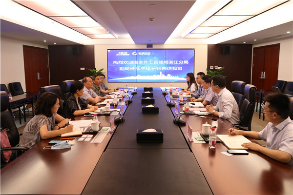 国度外汇治理局浙江省分局副局长徐子福一行到我司调研